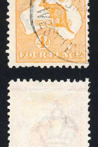 Australia SG3 4d Orange Kangaroo 1st wmk Cat 27 pounds