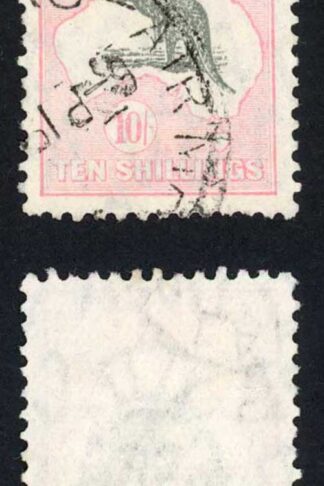 Australia SG136 10/- Kangaroo wmk C of A (Faults) Cat 160 pounds