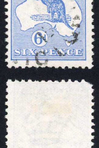 Australia SG9 6d Ultramarine Kangaroo 1st wmk Cat 20 pounds