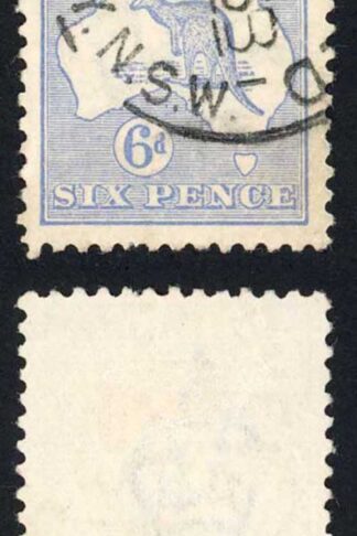 Australia SG38 6d Ultramarine Kangaroo Narrow wmk Cat 7.50 pounds