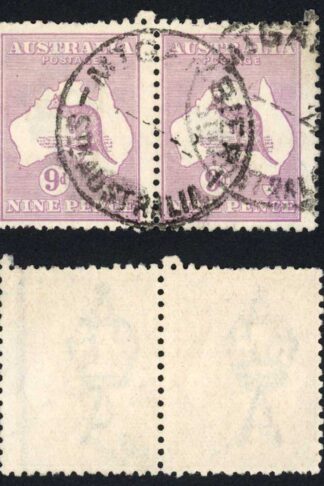 Australia SG39B 9d Violet Kangaroo 3rd wmk Cat 40 pounds