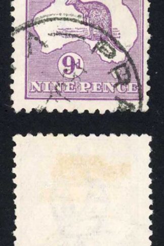 Australia SG39 9d Violet Kangaroo 3rd wmk Cat 11 pounds