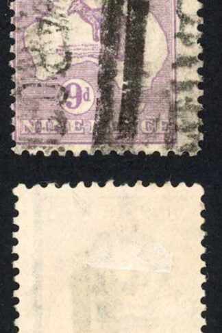 Australia SG39b 9d Violet Kangaroo 3rd wmk Die 11B Cat 20 pounds