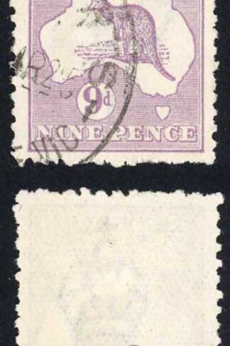 Australia SG39b 9d Violet Kangaroo 3rd wmk Die 11B Cat 20 pounds