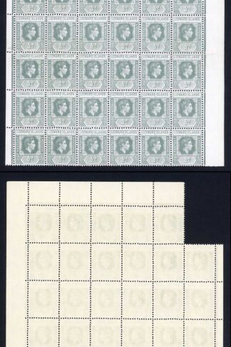 Leeward Is SG97 1/2d Slate-Grey Block of 47 U/M Cat 94++ Pounds