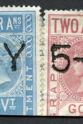 India Telegraph 4 stamps on Small part telegraph form