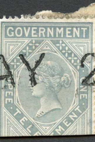 India Telegraph 3 stamps on Small part telegraph form
