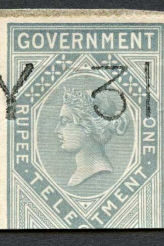 India Telegraph 3 stamps on Small part telegraph form
