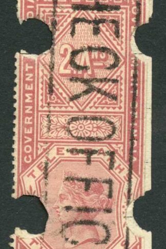 India Telegraph SGT43 2a Maroon used Cat 45 pounds