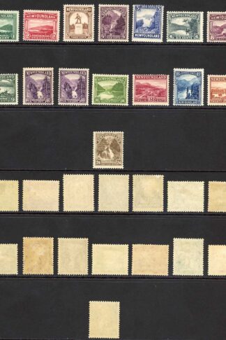 Newfoundland SG149/62 inc 10c shade M/M Cat 226 pounds