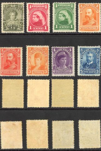 Newfoundland SG83/90 1897 lightly M/M Cat 150 pounds