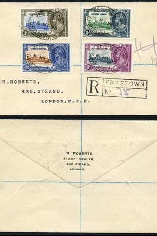 Sierra Leone SG181/4 1935 Silver Jubilee FIRST DAY COVER