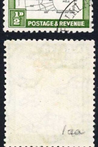 Falkland Dep SGG1aa 1/2d Variety Extra Island used Cat 325 pounds With Cert