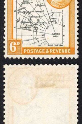 Falkland Dep SGG6e 6d Black and Ochre CDS Used Cat 95 pounds