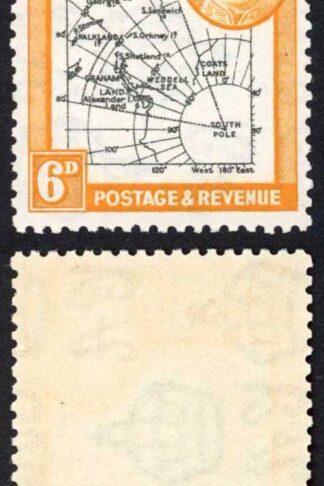 Falkland Dep SGG6e 6d Black and Ochre U/M Cat 55 pounds