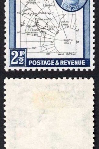 Falkland Dep SGG11b 2 1/2d Dark Blue (MP44a) thin map M/M