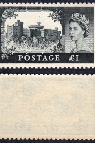 SG598 One Pound DLR wmk Crowns on Cream paper U/M