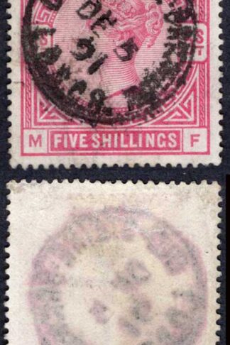 SG180 5/- Rose CDS used cat 250 pounds