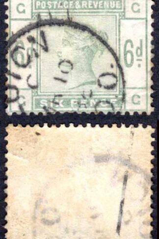SG194 6d Lilac and Green Cat 240 pounds