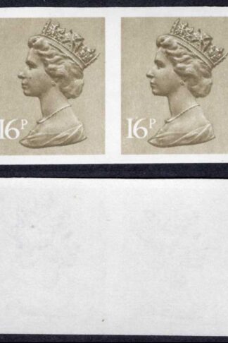 SGX949a 16p Harrison Phosphorised paper IMPERF PAIR U/M Cat 125 pounds