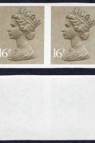 SGX949a 16p Harrison Phosphorised paper IMPERF PAIR U/M Cat 125 pounds