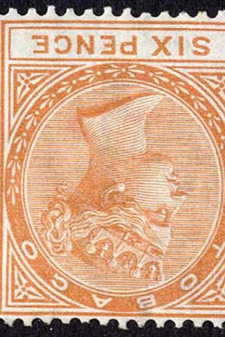 Trinidad and Tobago SG3w 6d Orange Wmk Inverted Fresh Mint Cat 140 pounds