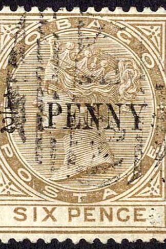 Trinidad and Tobago SG27a 1/2d on 6d Figure further from word Cat 110 pounds