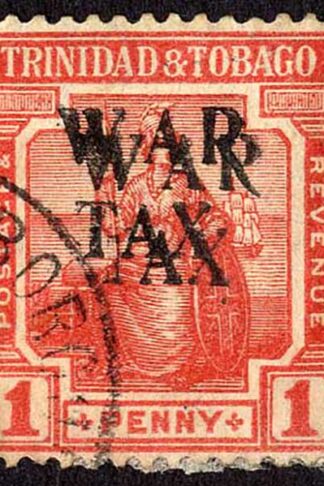 Trinidad and Tobago SG178a 1d WAR TAX opt DOUBLED