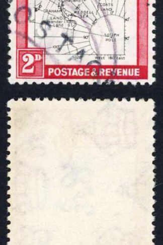 Falkland Dep SGG11a 2d Dot in T POSTAGE Pmk Cat 85++ pounds