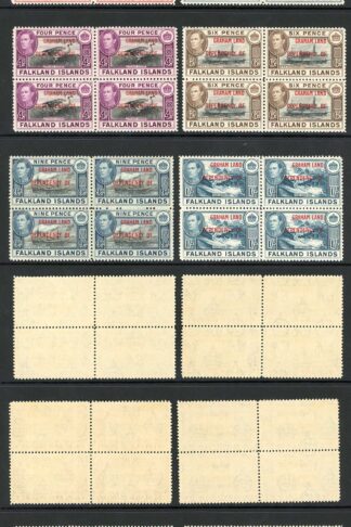 Falkland Dep SGA1/A8 Graham Land Set of 8 in U/M Blocks Cat 88++ pounds