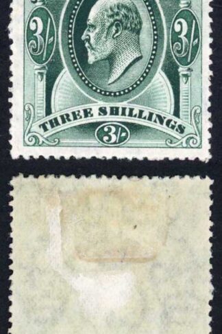 Falkland Is SG49b KEVII 5/- Deep Green M/M Hinge remainders Cat 160 pounds