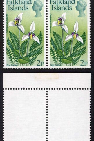 Falkland Is SG294 2p wmk Upright (the KEY VALUES) in a U/M Block Cat 112+ pounds