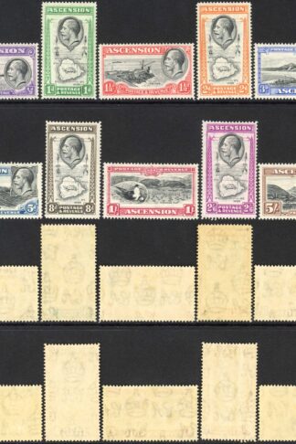 Ascension SG21/30 1934 Set of 10 M/M Cat 120 pounds