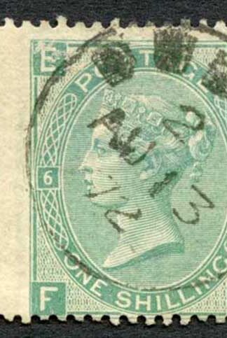 SG117 1/- Green Plate 6 Fine CDS Cat 45 Pounds