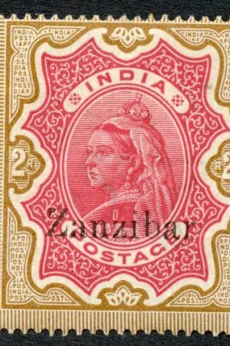 Zanzibar SG19 2r Carmine and yellow-brown M/M Cat 120 pounds