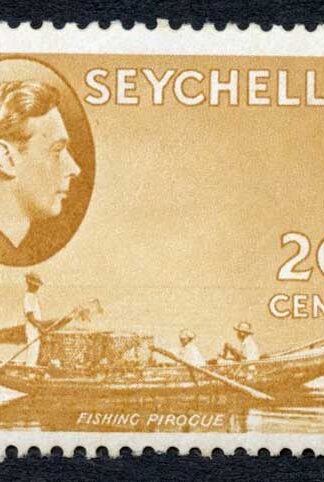 Seychelles SG140ab 20c Chalky Handkerchief Flaw M/M Tone Spots Cat 600 pounds