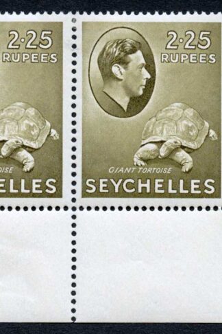 Seychelles SG 2.25r Chalky M/M (left stamp light bend) Cat 150+ pounds