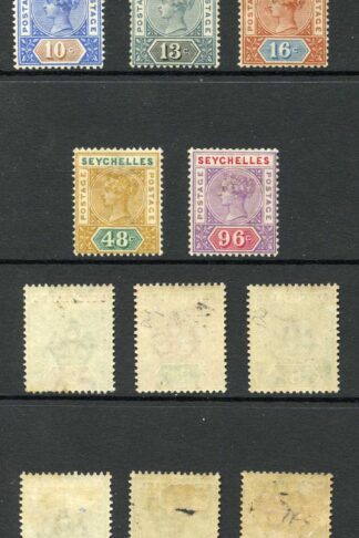 Seychelles SG1s/8s Set of 8 M/M (odd tone spot) Cat 190 pounds