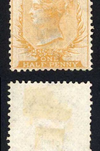 Malta SG10 1/2d Yellow Buff Wmk Crown CC Perf 14 M/M Cat 90 pounds