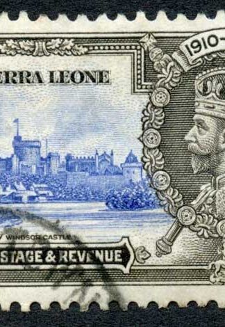Sierra Leone SG181a 1d Silver Jubilee EXTRA FLAGSTAFF Cat 120 pounds