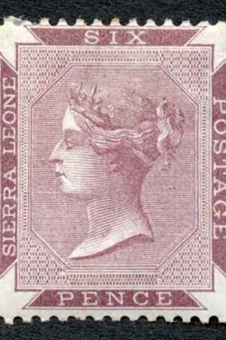 Sierra Leone SG1 6d Dull Purple No Wmk Perf 14 M/M Cat 250 pounds