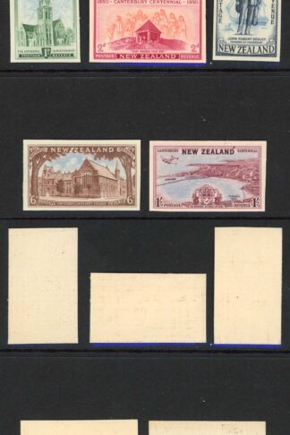 New Zealand SG703/7 Centennial Set of 5 Imperf Proofs on thick Card
