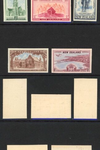 New Zealand SG703/7 Centennial Set of 5 Imperf Proofs on thick Card