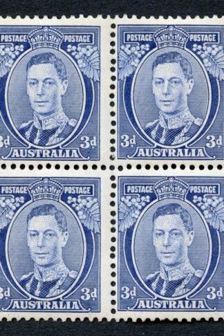 Australia SG168c 3d Die II U/M Block of 4 Cat 260++ pounds