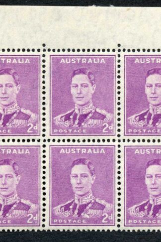 Australia SG185b 2d Bright Purple Medal Flaw in U/M Block Cat 90++ pounds