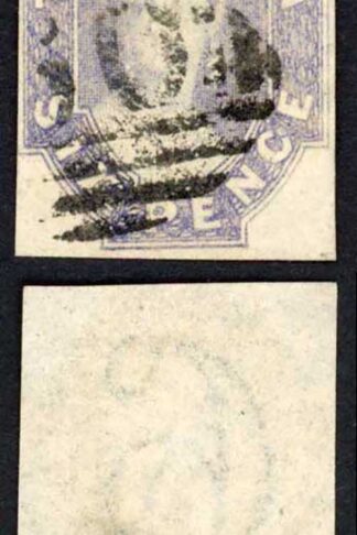 Tasmania SG44/48 6d wmk double line 6 Four Margins Cat 75 pounds