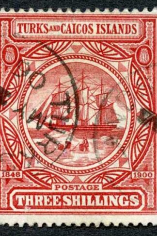 Turks and Caicos SG109 3/- Lake Top Value CDS used Cat 120 pounds