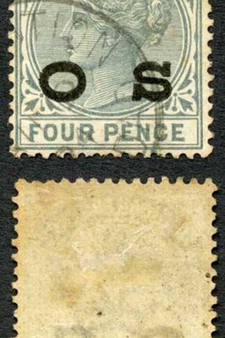 Trinidad and Tobago SGO4 4d Grey Official (Expertized on reverse) Cat 130 pounds