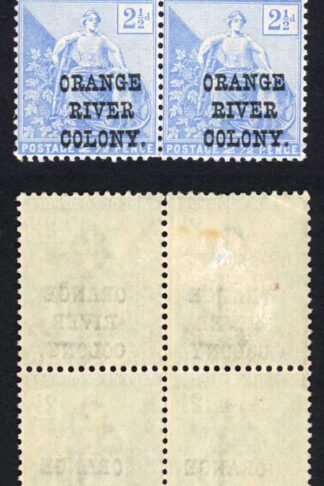 Orange Free State SG135a 2 1/2d No Stop after Colony (Top left) M/M Cat 104 pou