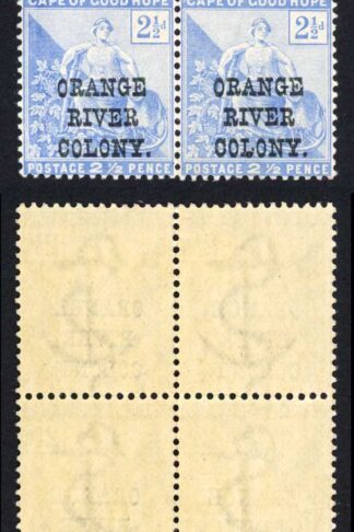 Orange Free State SG135a 2 1/2d No Stop after Colony (Top left) M/M Cat 104 pou